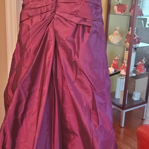 PURPLE Formal DRESS Maxi GOWN bridesmaid Maid of Honour SIZE 10 US - Picture 2 of 7